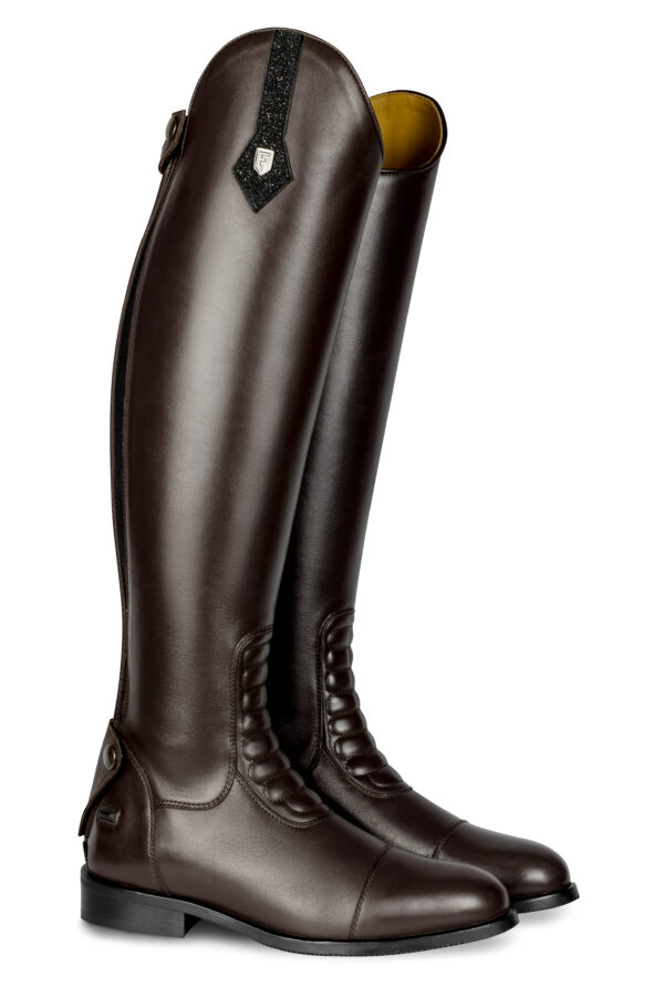 Oficerki Magnolia skokowe brąz